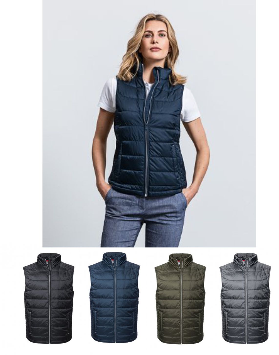 441F Russell Ladies Nano Padded Bodywarmer - Click Image to Close